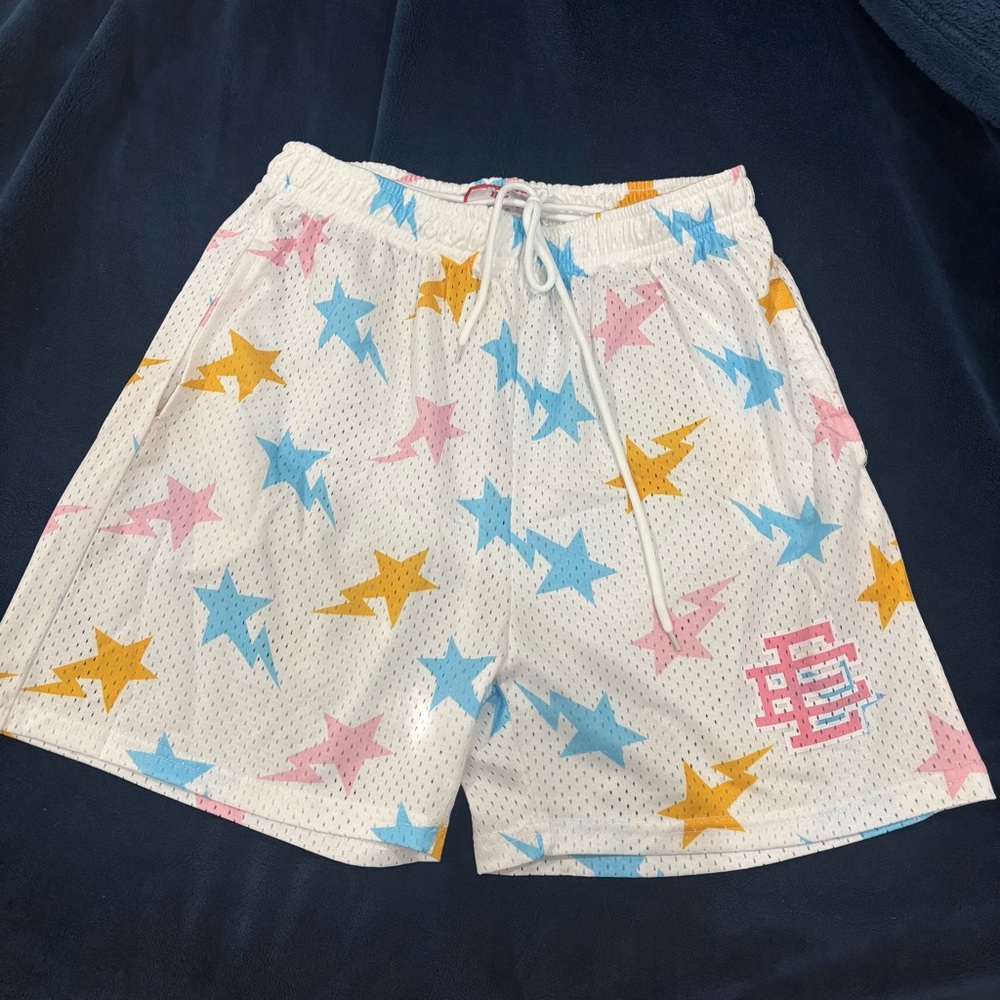 Eric Emanuel Mesh Shorts with Star Design